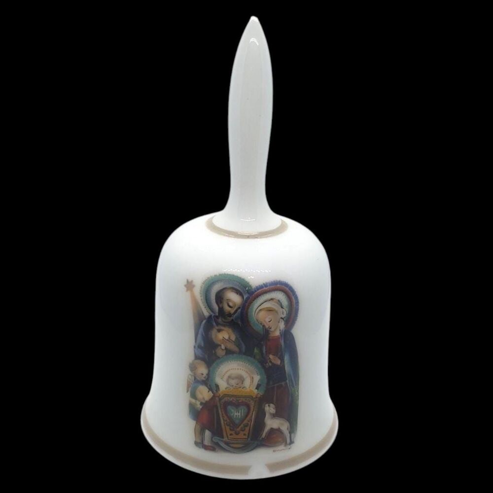 Sister Berta Hummel Christmas 1973 Porcelain Bell Schmid Bros. Nativity Scene 6"